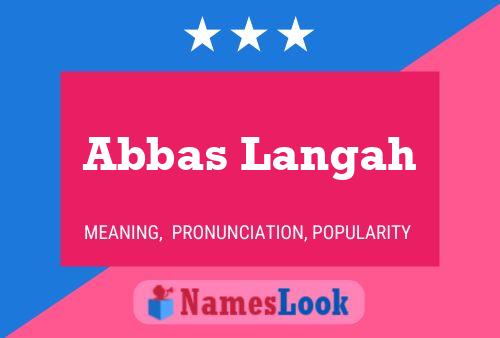 Постер имени Abbas Langah