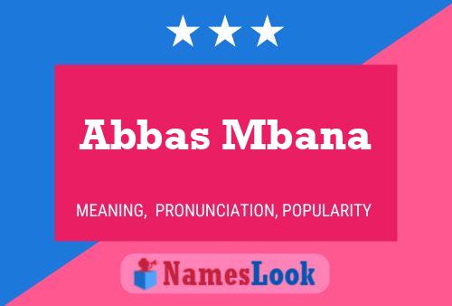 Постер имени Abbas Mbana