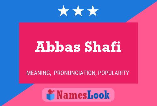 Постер имени Abbas Shafi