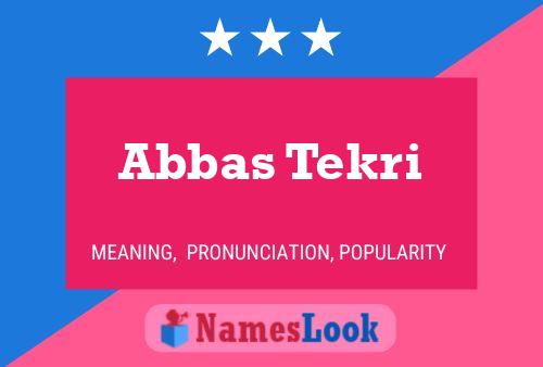 Постер имени Abbas Tekri