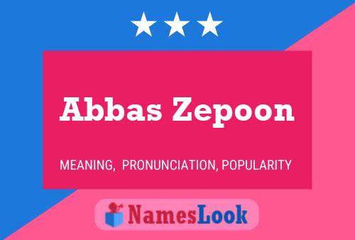 Постер имени Abbas Zepoon