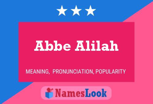 Постер имени Abbe Alilah