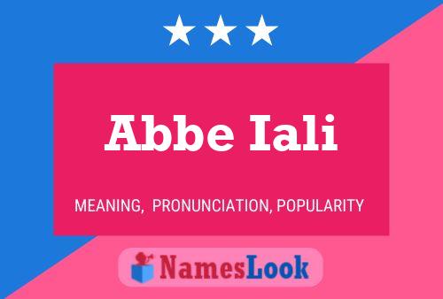 Постер имени Abbe Iali