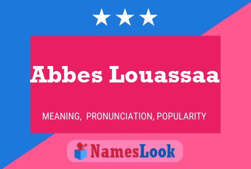 Постер имени Abbes Louassaa