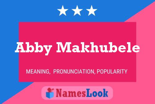 Постер имени Abby Makhubele