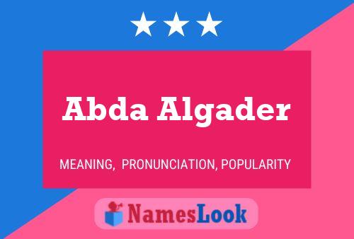 Постер имени Abda Algader