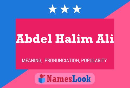 Постер имени Abdel Halim Ali