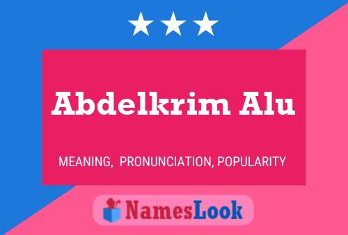 Постер имени Abdelkrim Alu