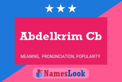 Постер имени Abdelkrim Cb