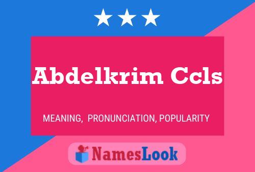 Постер имени Abdelkrim Ccls