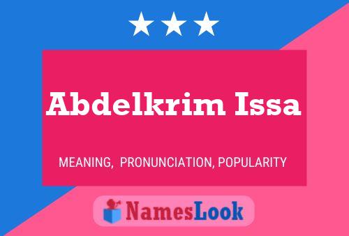 Постер имени Abdelkrim Issa