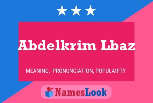 Постер имени Abdelkrim Lbaz