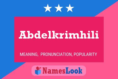 Постер имени Abdelkrimhili