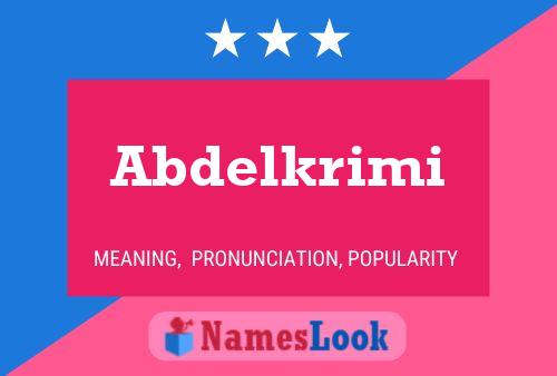 Постер имени Abdelkrimi