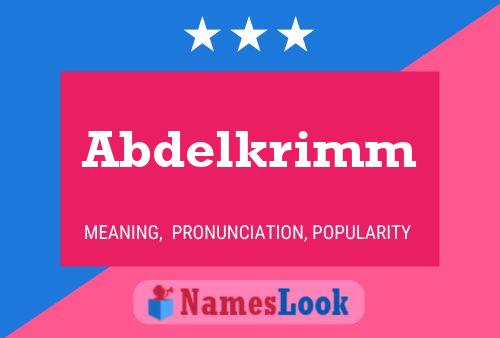 Постер имени Abdelkrimm