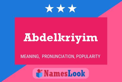 Постер имени Abdelkriyim