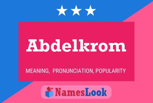 Постер имени Abdelkrom