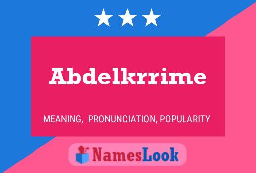 Постер имени Abdelkrrime