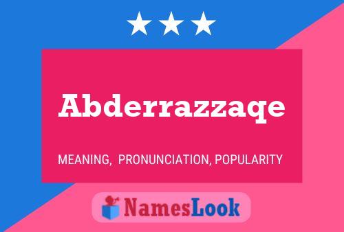 Постер имени Abderrazzaqe