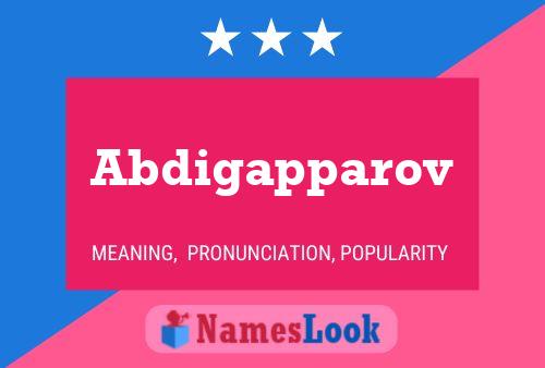 Постер имени Abdigapparov