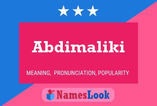 Постер имени Abdimaliki