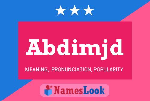 Постер имени Abdimjd