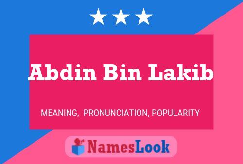 Постер имени Abdin Bin Lakib