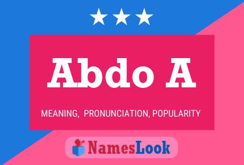 Постер имени Abdo A