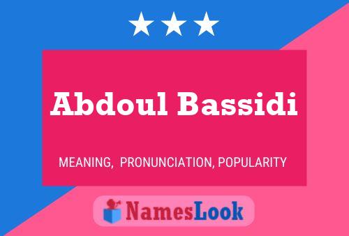 Постер имени Abdoul Bassidi