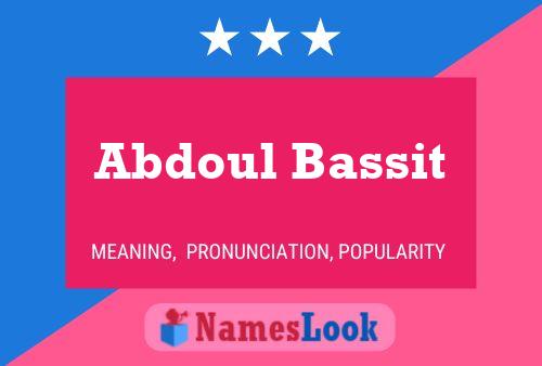 Постер имени Abdoul Bassit