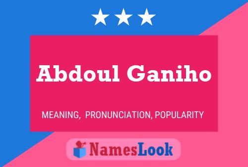 Постер имени Abdoul Ganiho