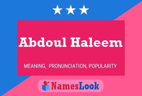 Постер имени Abdoul Haleem