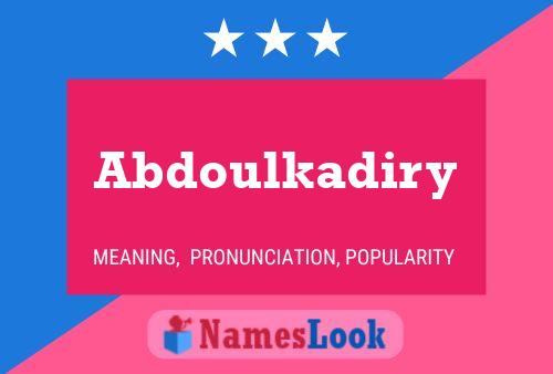 Постер имени Abdoulkadiry