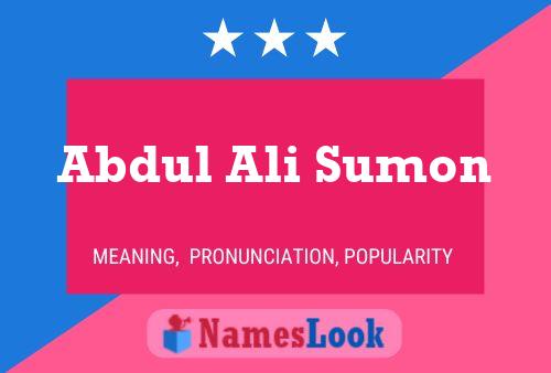 Постер имени Abdul Ali Sumon