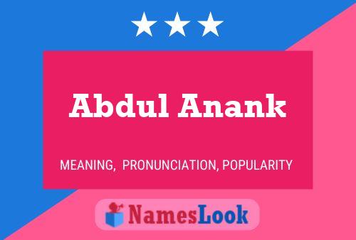 Постер имени Abdul Anank