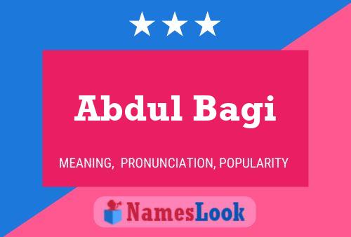 Постер имени Abdul Bagi