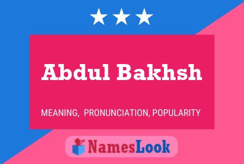 Постер имени Abdul Bakhsh