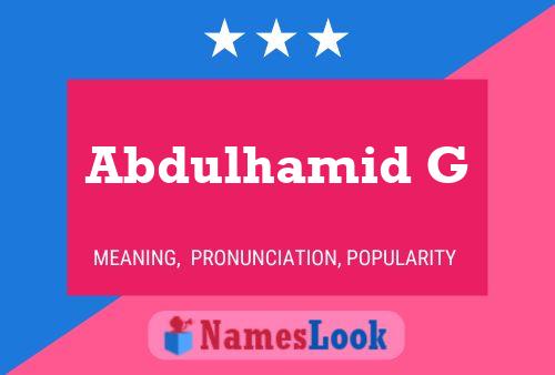 Постер имени Abdulhamid G