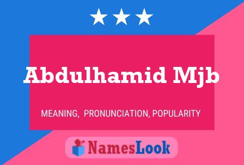 Постер имени Abdulhamid Mjb