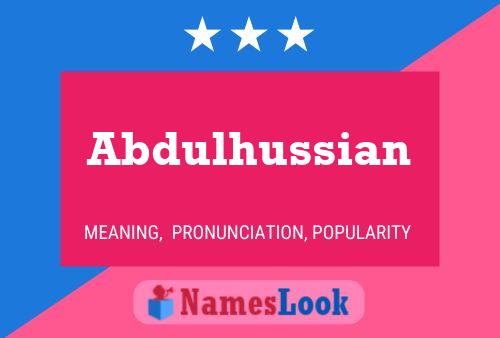 Постер имени Abdulhussian