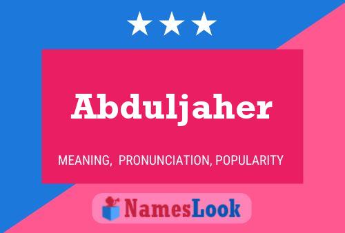 Постер имени Abduljaher