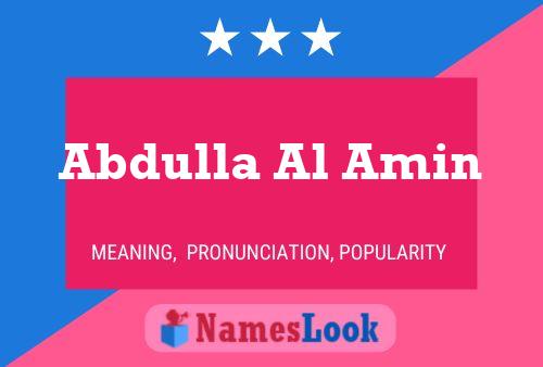 Постер имени Abdulla Al Amin