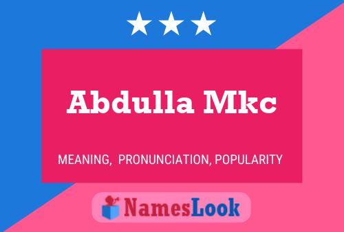 Постер имени Abdulla Mkc