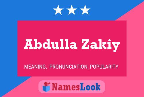 Постер имени Abdulla Zakiy