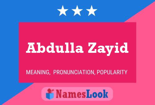 Постер имени Abdulla Zayid