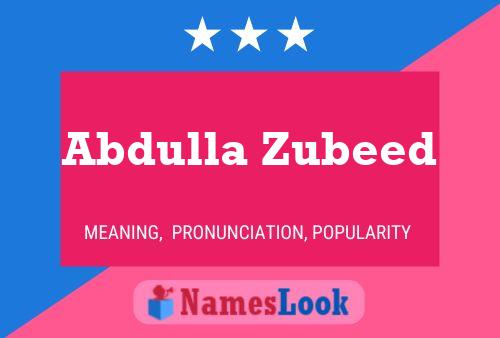 Постер имени Abdulla Zubeed