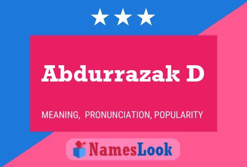 Постер имени Abdurrazak D