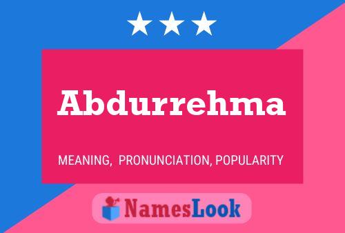 Постер имени Abdurrehma