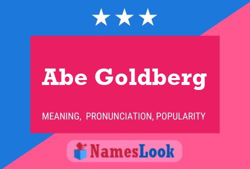 Постер имени Abe Goldberg