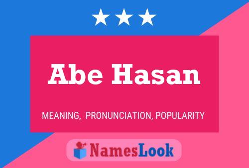 Постер имени Abe Hasan